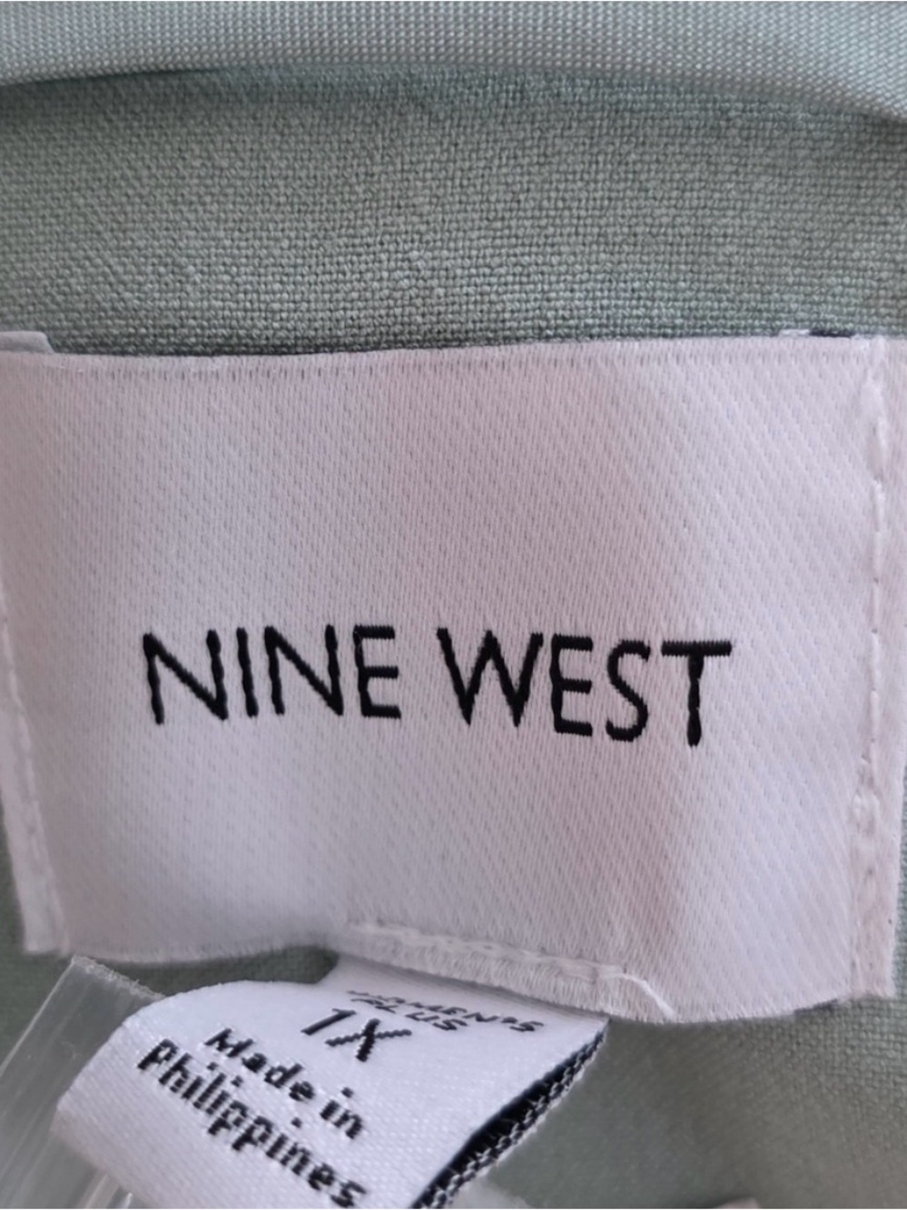 Nine West Mint Double-Breasted Blazer